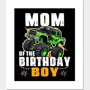 Mom Of The Birthday Boy Monster Truck Birthday Family Posters and Art